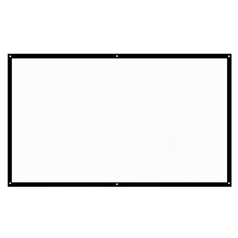 60Inch Projector Screen HD 16:9 Wall Mount LED Projector Screen for Home Theater Office LFX-ING