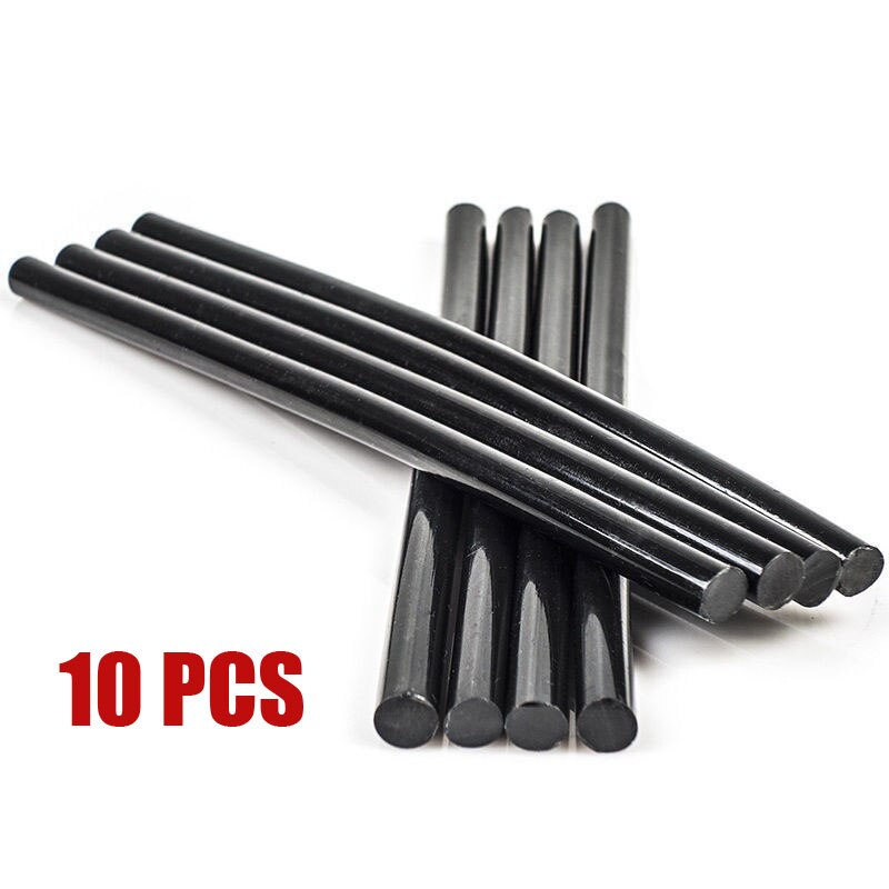 Bâton de colle noire de voiture | Outil de débosselage sans peinture, outil d'élimination de la grêle bâtons de colle thermofusible 7mm x 270mm 10 pièces/ensemble