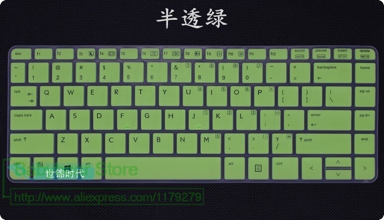 Voor HP EliteBook 820 G1 12.5 ''Notebook Siliconen Toetsenbord Protective film Cover skin Protector: green