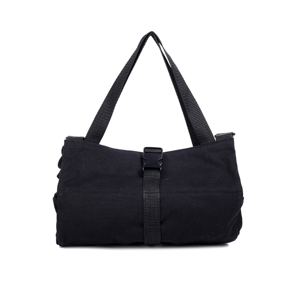 Botiquín de primeros auxilios para coche, estuche de almacenamiento en rollo, bolsa de almacenamiento, bolsa de herramientas enrollable multiusos ajustable: Negro