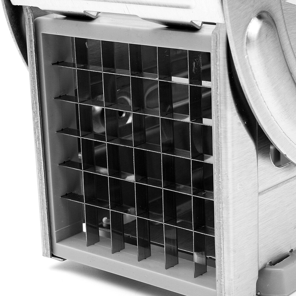 Cortador de patatas fritas de acero inoxidable, máquina para cortar patatas fritas con 2 cuchillas, utensilios de cocina