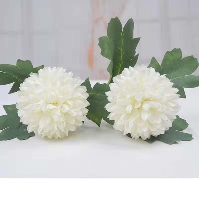 2 hoofden Kleine Hortensia Chrysant boeket Bloemen Valentijnsdag Nep Bloem Bal voor Home Decor Kunstmatige Bloemen