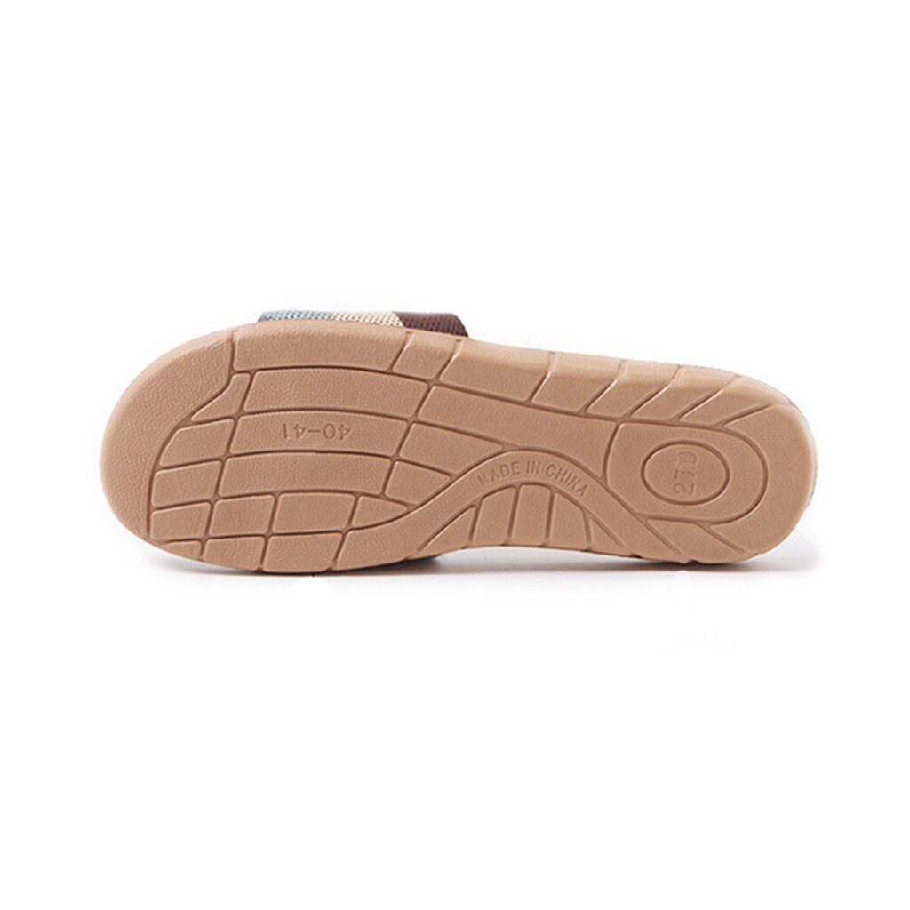 Zapatillas de verano para mujer, zapatillas de Interior para pareja en casa, zapatillas de lino cruzadas para diario, zapatillas para la familia Unisex, material de A50