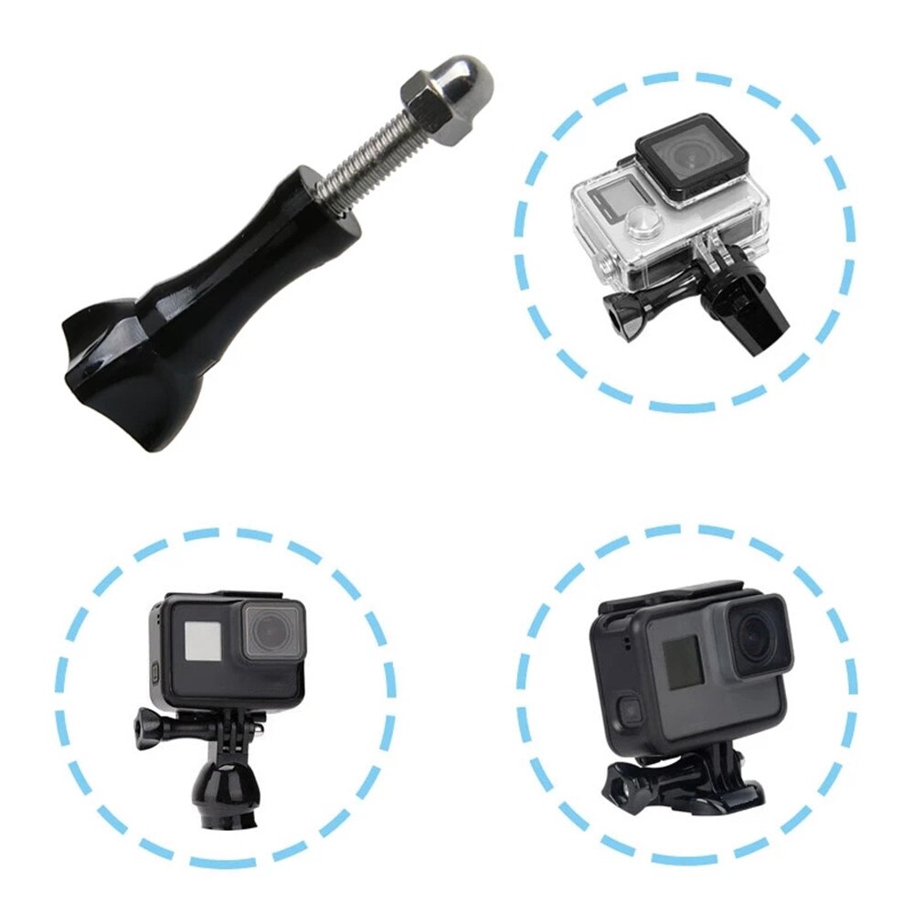 Schroef Korte Moer Mount Voor Gopro Hero 8/7/6/5/4/3/2/1/3 + Xiaomi Yi 4K Sony Aee Camera