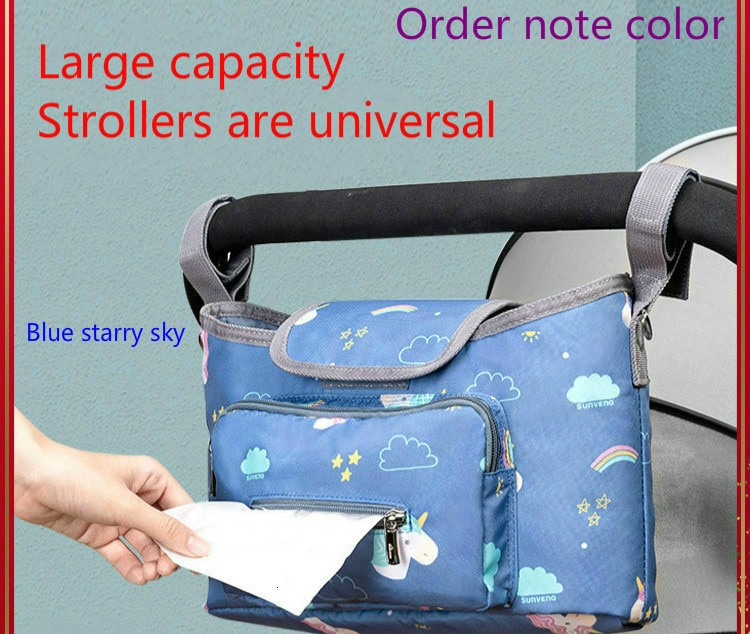 Sac de selle pour véhicule bébé | Sac suspendu, accepter enveloppe plus fonction, pièces générales, sac chariot de jardin