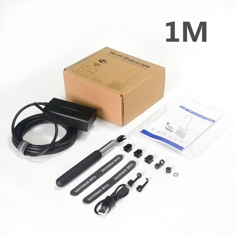 5.5mm 1080P Wireless WiFi Endoscope Waterproof Inspection Camera Y4UA: 1M