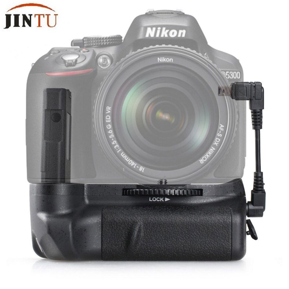 JINTU Power Battery Grip Pack Holder For Nikon D5100/D5200/D5300 DSLR Camera Work with EN-EL14 Battery