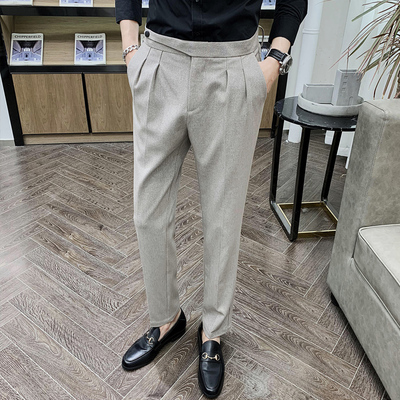 Spodnie streetwear dla mężczyzn spodnie casualowe luźne imprezowe perfumy męskie pantalony kostiumowe męskie czarne wiosenne
