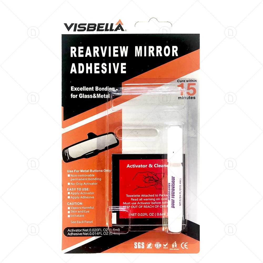 Espejo retrovisor para coche, Kit adhesivo de fuerza , pegamento, Accesorios de reparación, bricolaje, para vidrio y Metal: Default Title