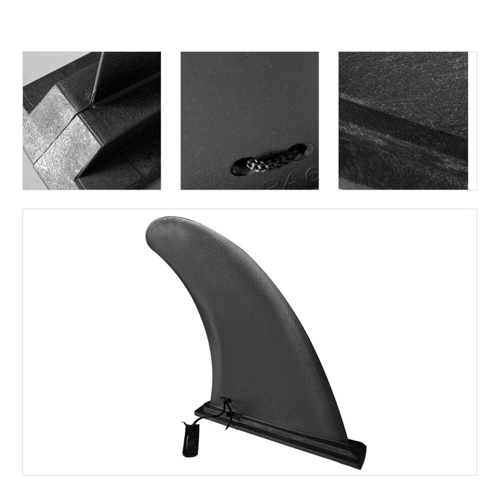 1Pc Inflatable Surfboard Caudal Fin Marine Slide-in Large Fish Fin Detachable Splitter Paddle (Black)