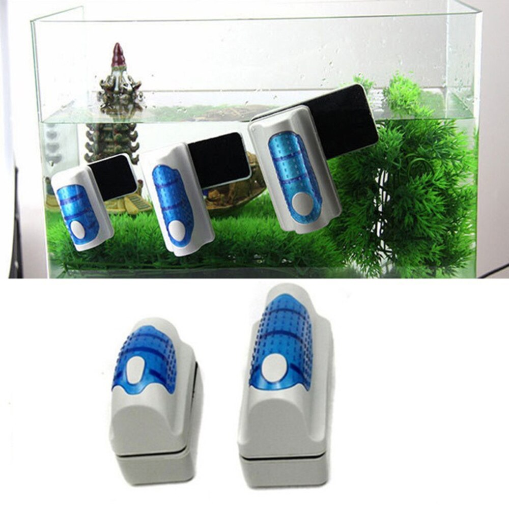 Glazen borstel magnetische aquariumvisborstels drijvende schoonmaakglas schraper magnetische borstel plastic spons gereedschap