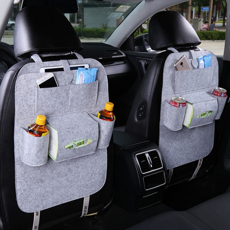 1pc bil auto ryglæn opbevaringspose arrangør i bilen til barnebil interiørbeskytter dækning børn kick mat bil tilbehør