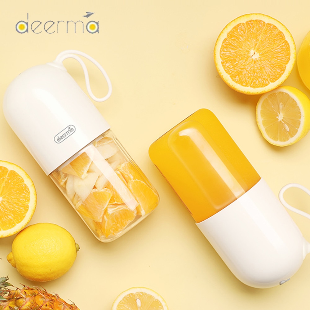 Original Deerma DEM - NU01 300ml Portable Electric Juicer Blender Mini Capsule Shape Powerful Juicers Cup For Travel