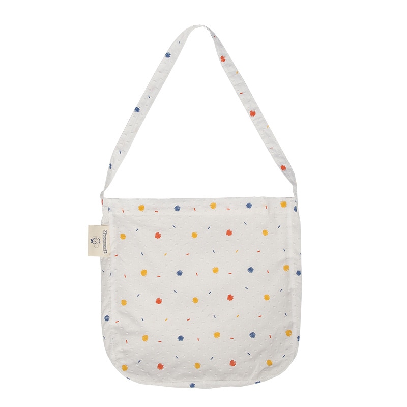 Polka Dots Women Canvas Bag Colorful Print Shoulder Bags Large Capacity Plush Dot Cloth Messenger Bags Shoulder Bag For Ladies