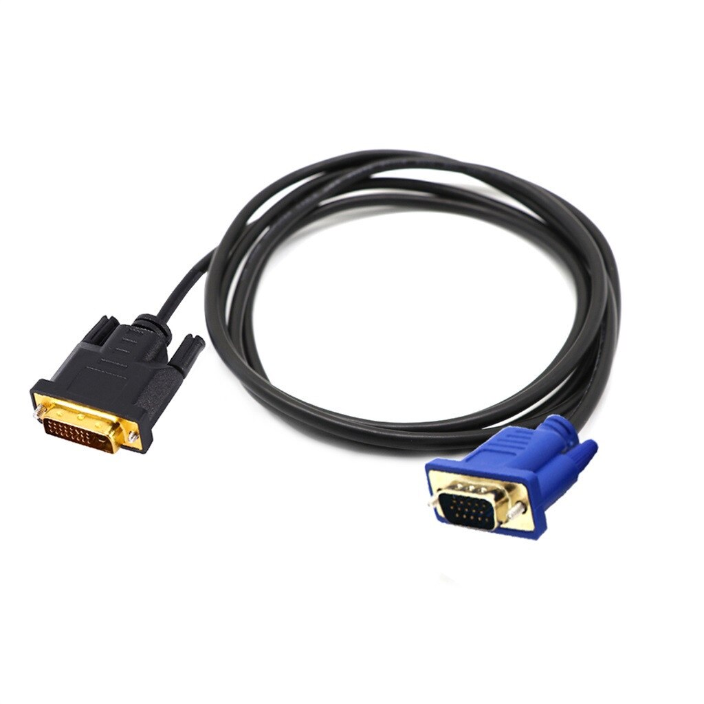 Dual Link Dvi-i Dvi To Vga D-sub Video Adapter Cable Converter Lead 1.5m Dvi To Vga Converter For Home Convenient Accessories