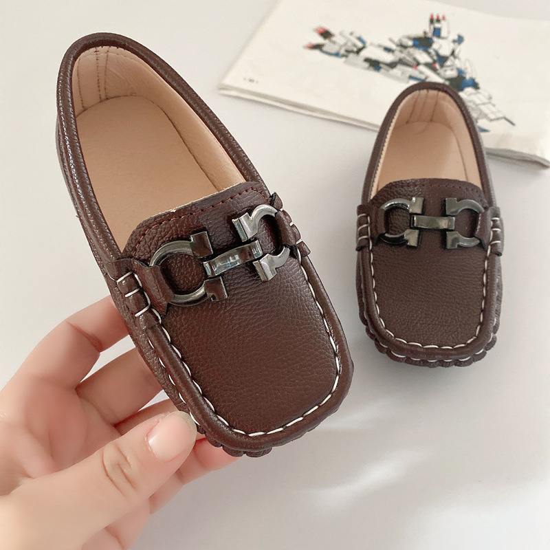 Zapatos de cuero para niños, zapatillas de suela suave, para chicos coreanos, a la , para boda,