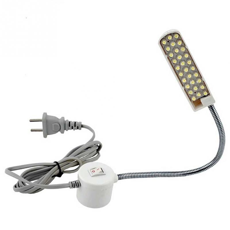 Magnet symaskine lampe bordlampe med fleksibel arm 1.5w us/eu stik 30 stk led pærer led lampe