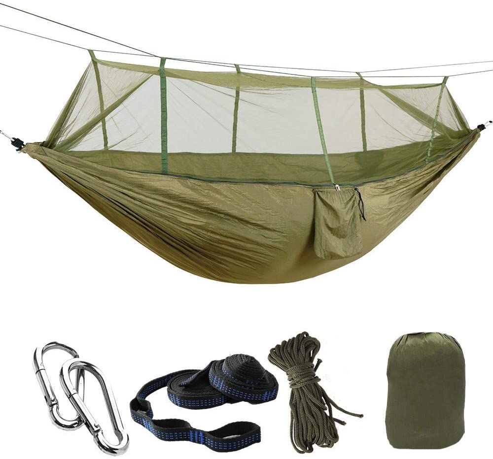 Amaca da campeggio con zanzariera pop-su luce amache per paracadute tutto'aperto portatili altalena amaca per dormire roba da campeggio