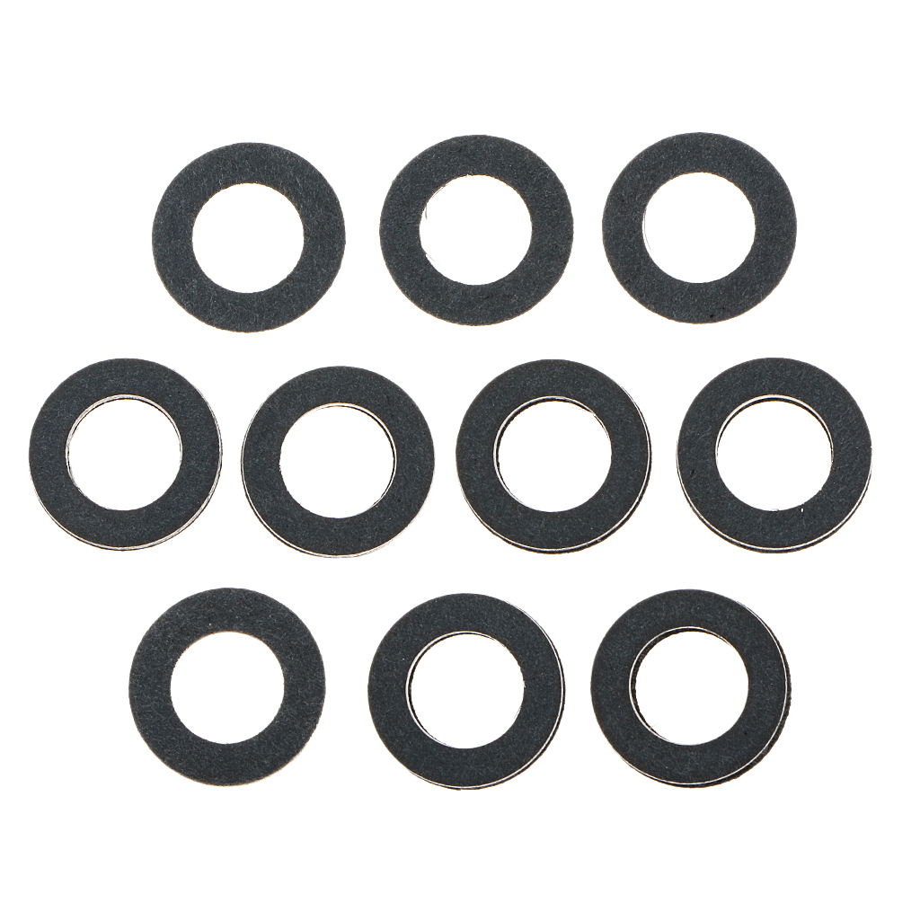 10pcs Metal Oil Drain Gasket 7mm Diameter Plug Washer For Toyota