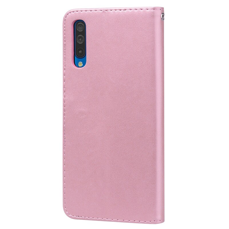 Voor Samsung Galaxy A50 Case Rose Flower Leather Case Voor Samsung Galaxy A50 Een 50 A505 A505F SM-A505F Portemonnee Flip telefoon Tassen Case