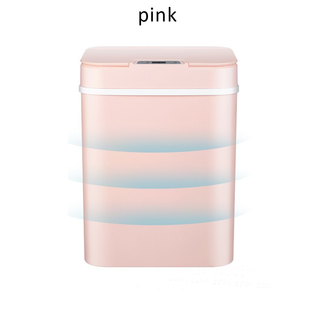 12-15L Elektrische Mülleimer Automatische Touchless Intelligente Induktions Bewegung Sensor Küche Mülleimer Umweltfreundliche Müll Behälter: B Rosa