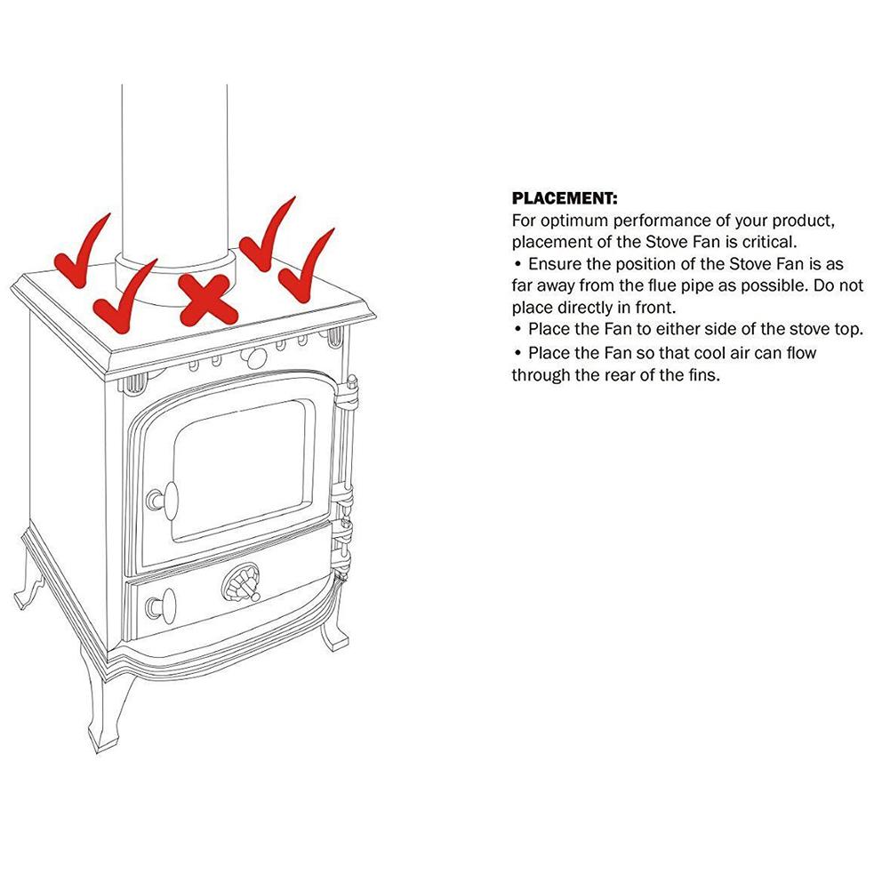 Pejs ventilator varmedrevet komfur fan træ brændeovn miljøvenlig stille ventilator hjem effektiv varmefordeling hjemmetilbehør