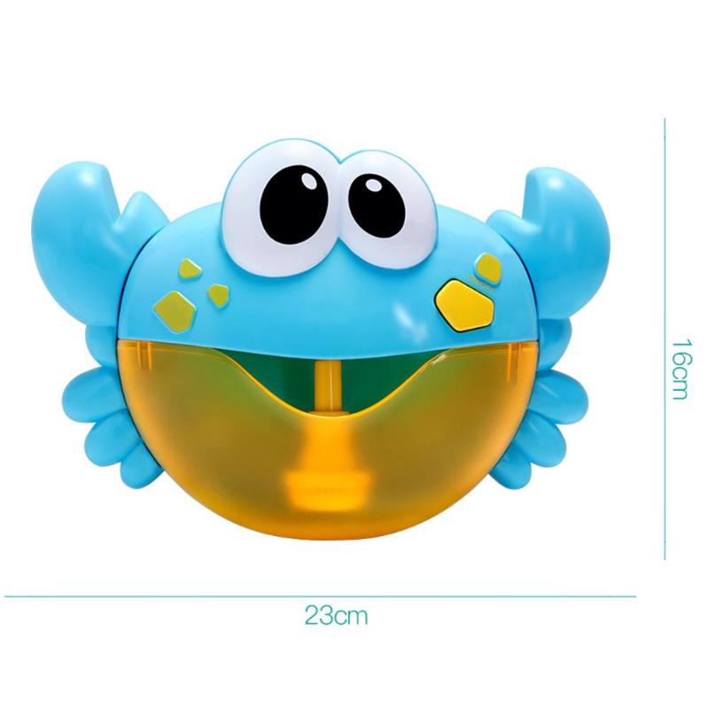 Plastic Cartoon Krab Bubble Machine Muziek Bubble Maker Grappige Water Zwemmen Blower Baby Bad Douche Speelgoed Outdoor Krab Bubble Speelgoed