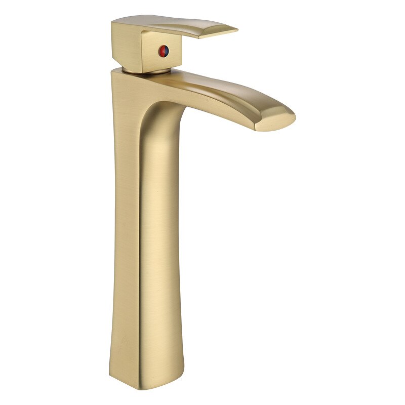 Badkamer Wastafel Warm Koud Goud Kranen Waterval Enkel Handvat Gouden Tap Gold Badkamer Kraan Bad Kraan Bad Kranen: B