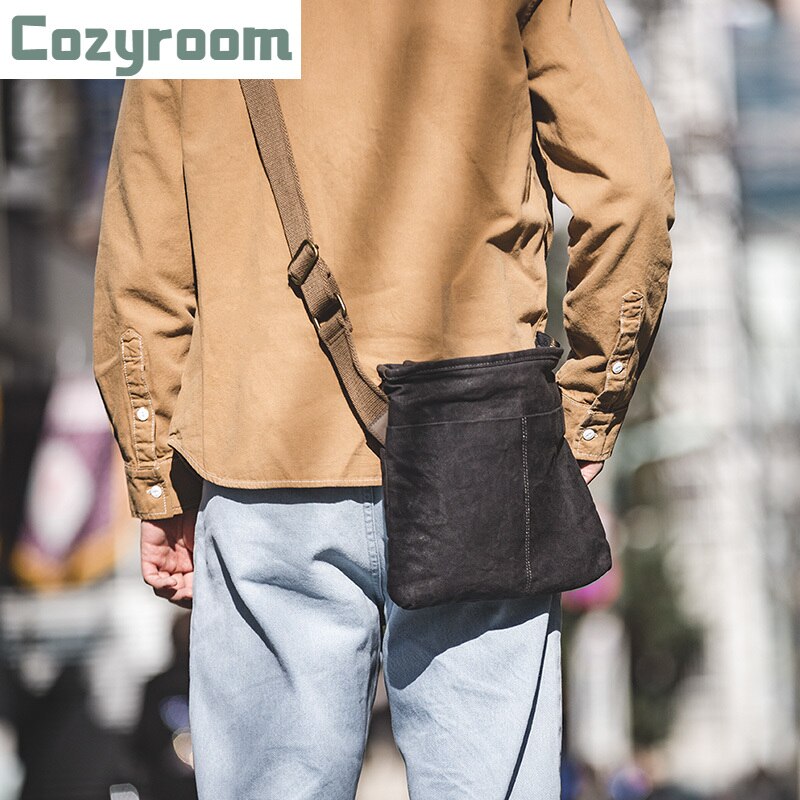 Männer Gewachste Leinwand Umhängetasche Reise Schule Arbeit Werkzeuge Crossbody-tasche