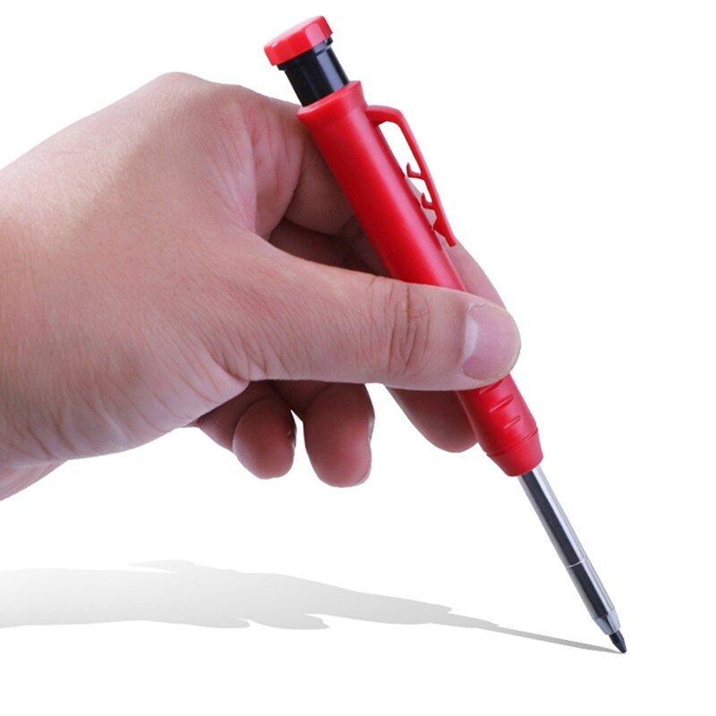 Carpenter Pencils Set 18PC Refills Solid Pen Leads Hole Mechanical Architect Carpentry Marker Marking Woodworking