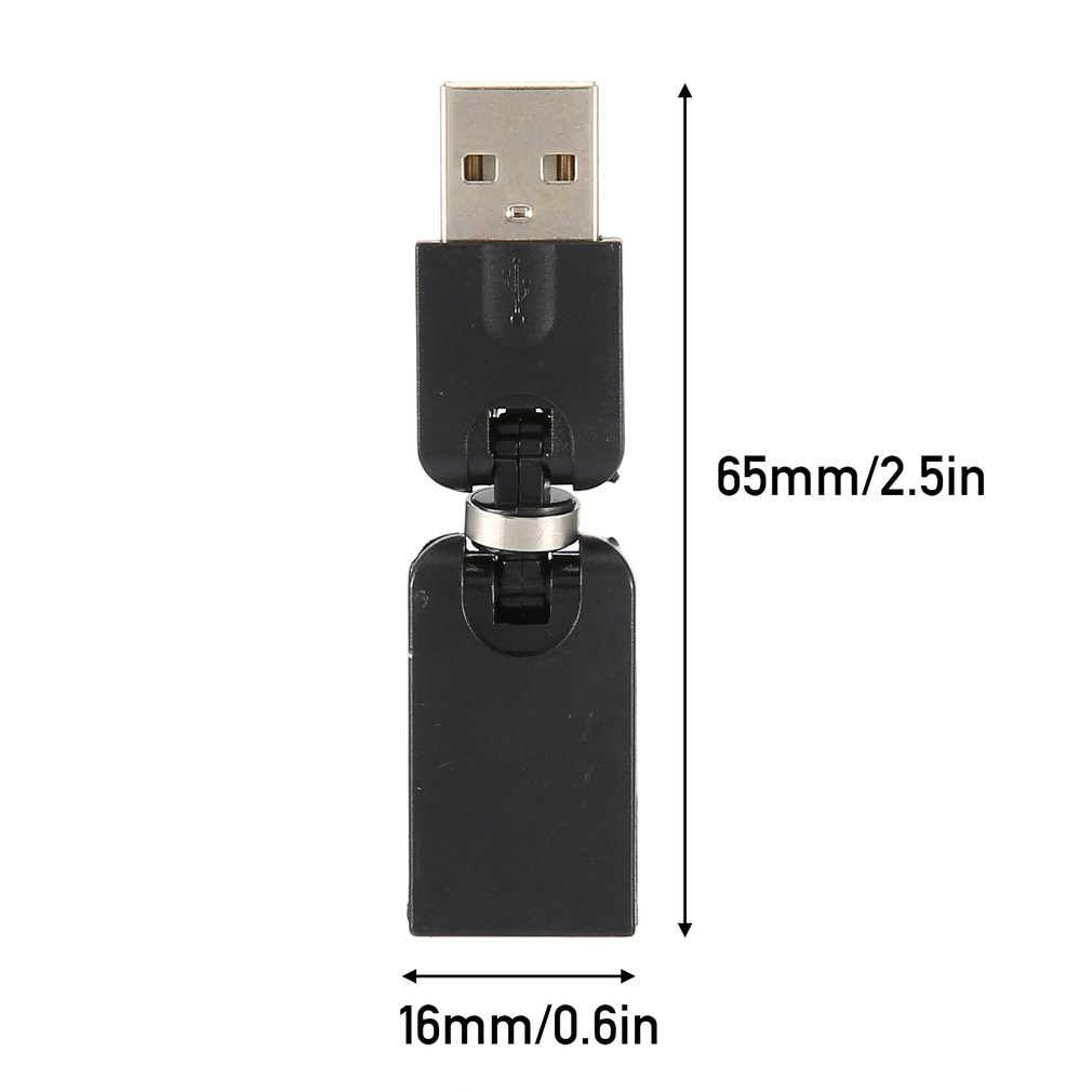 USB 2.0 Male To USB Female 360 Degree Rotation Angle Extension cable Adapter