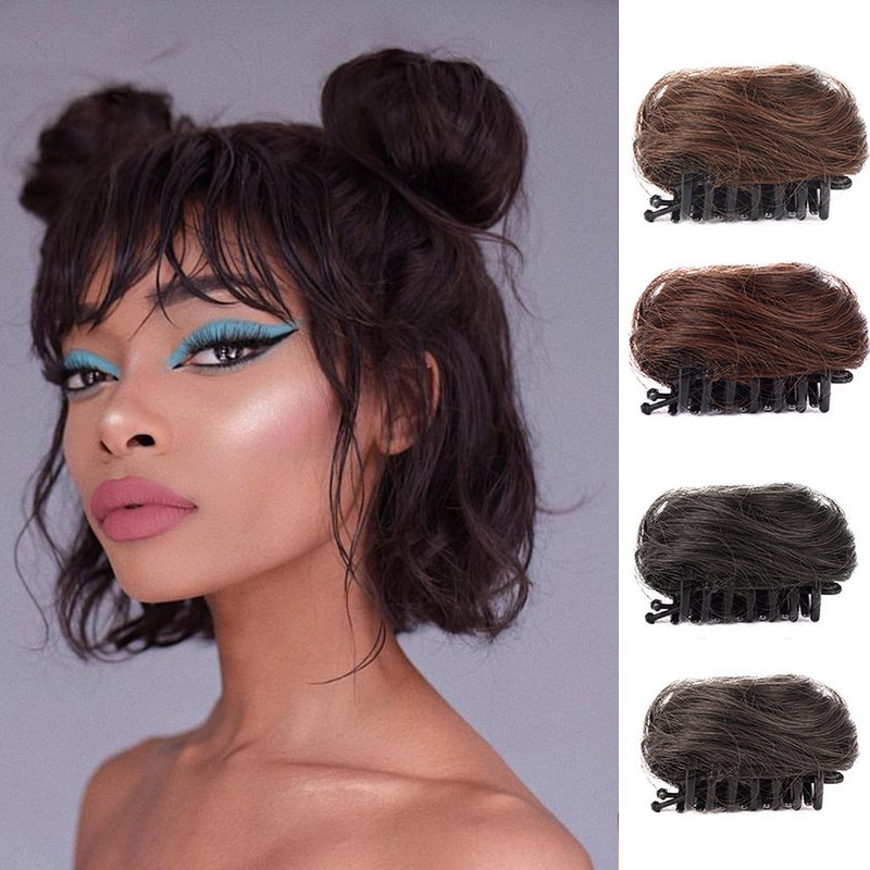 DIFEI-chignon Donut, chignon synthétique, griffes à clip, accessoires pour chignon, extension capillaire pour femmes
