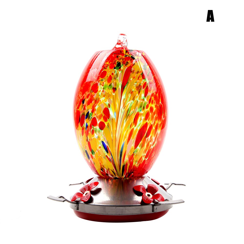Hummingbird Feeders for Outdoors Stained Glass Leakproof Birds Feeder Hummingbird Feeder Bird Supplies TB: A