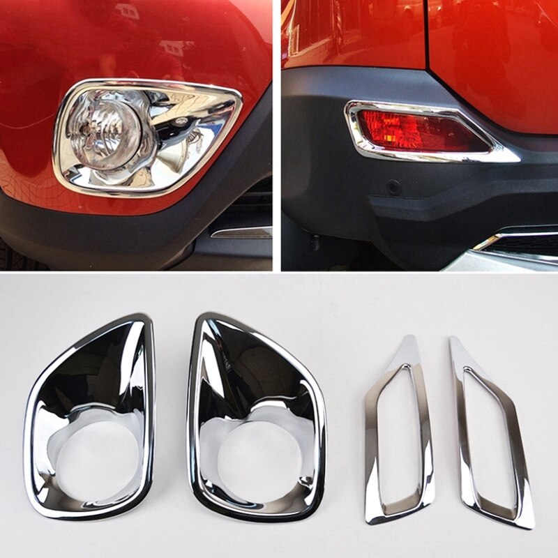 for Toyota RAV4 RAV 4 ABS Chrome Front Rear Foglight Fog Light Lamp Cover Trim Frame Sticker Exterior Accessories