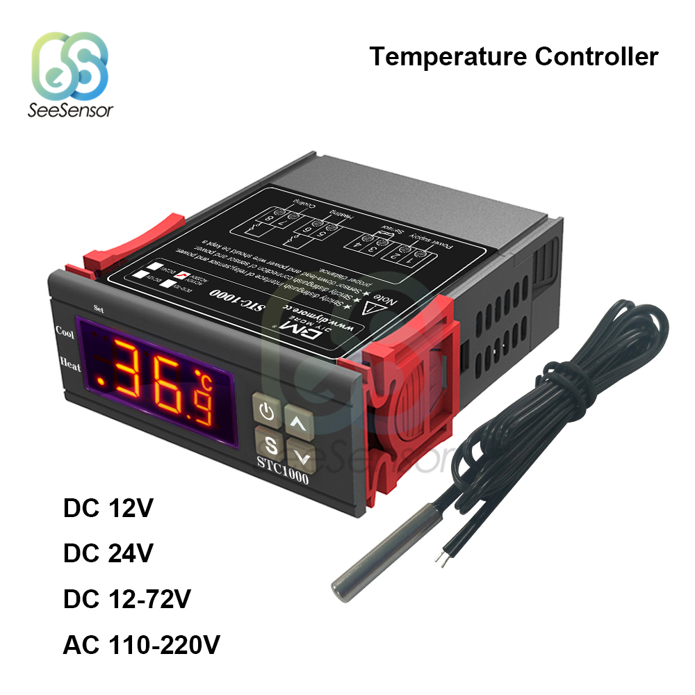 STC-1000 STC 1000 LED Digital Thermostat für Inkubator Temperatur Regler Temperaturregler Relais Heizung Kühlung 12V 24V 220V