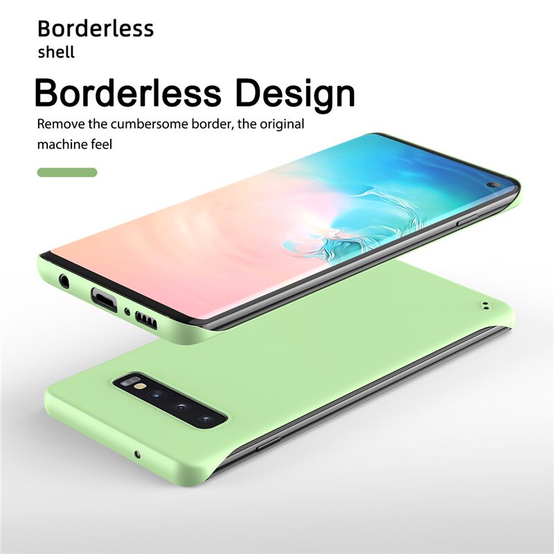 USLION Rahmenlose Telefon Fall Für Samsung Galaxy Note 10 Pro 9 S9 S10 Plus Candy Farbe Fall Ultra Slim Matte harte PC Zurück Abdeckung