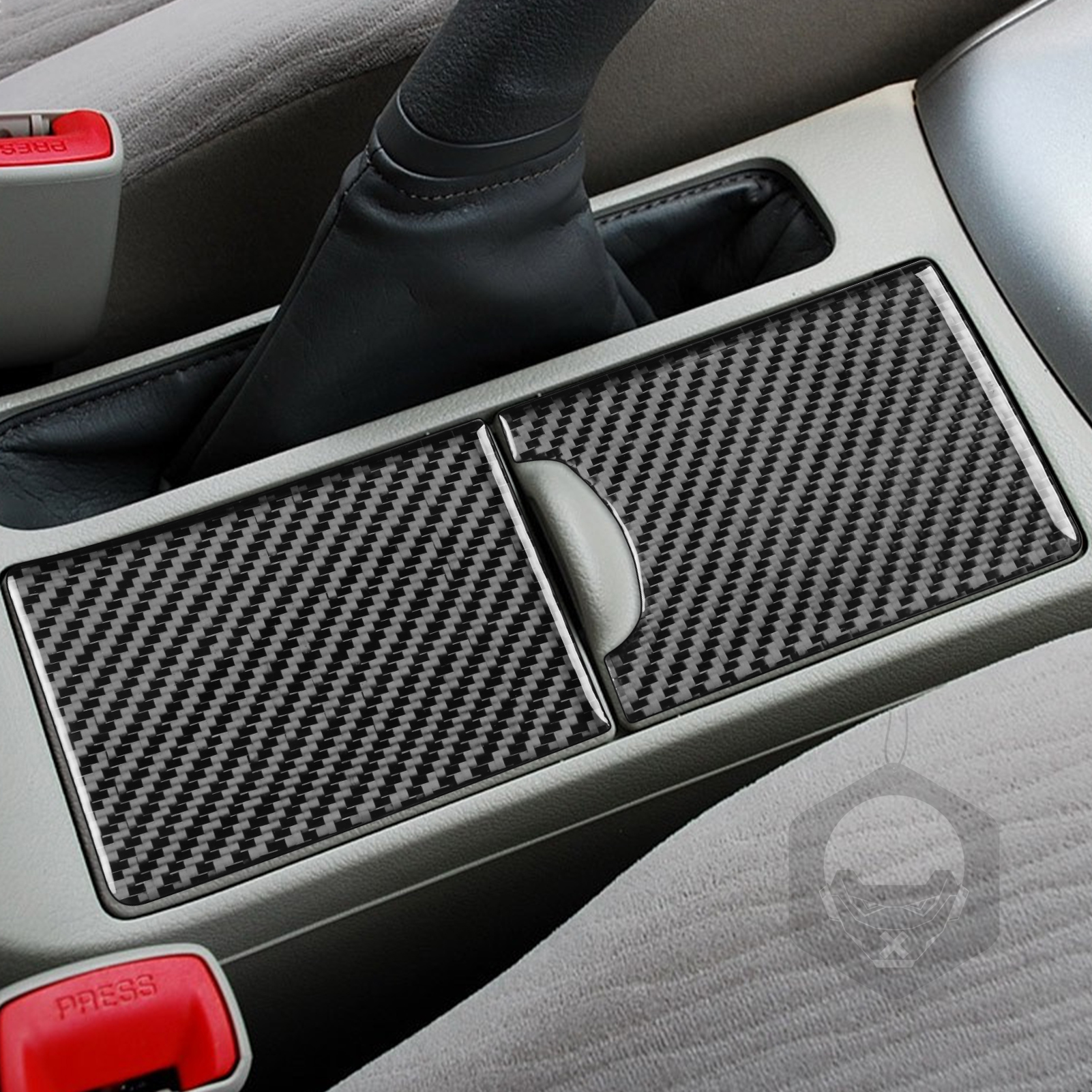 Cubierta de almacenamiento para portavasos Interior de fibra de carbono, pegatina embellecedora para Toyota Corolla 2007, , , , , , , accesorios
