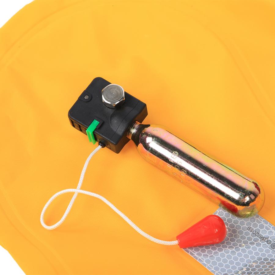 Opblaasbare Draagbare Volwassenen Opblaasbare Reddingsvest Riem Met Reflecterende Tapes En Fluitje Voor Vissen Zwemmen Accessoire