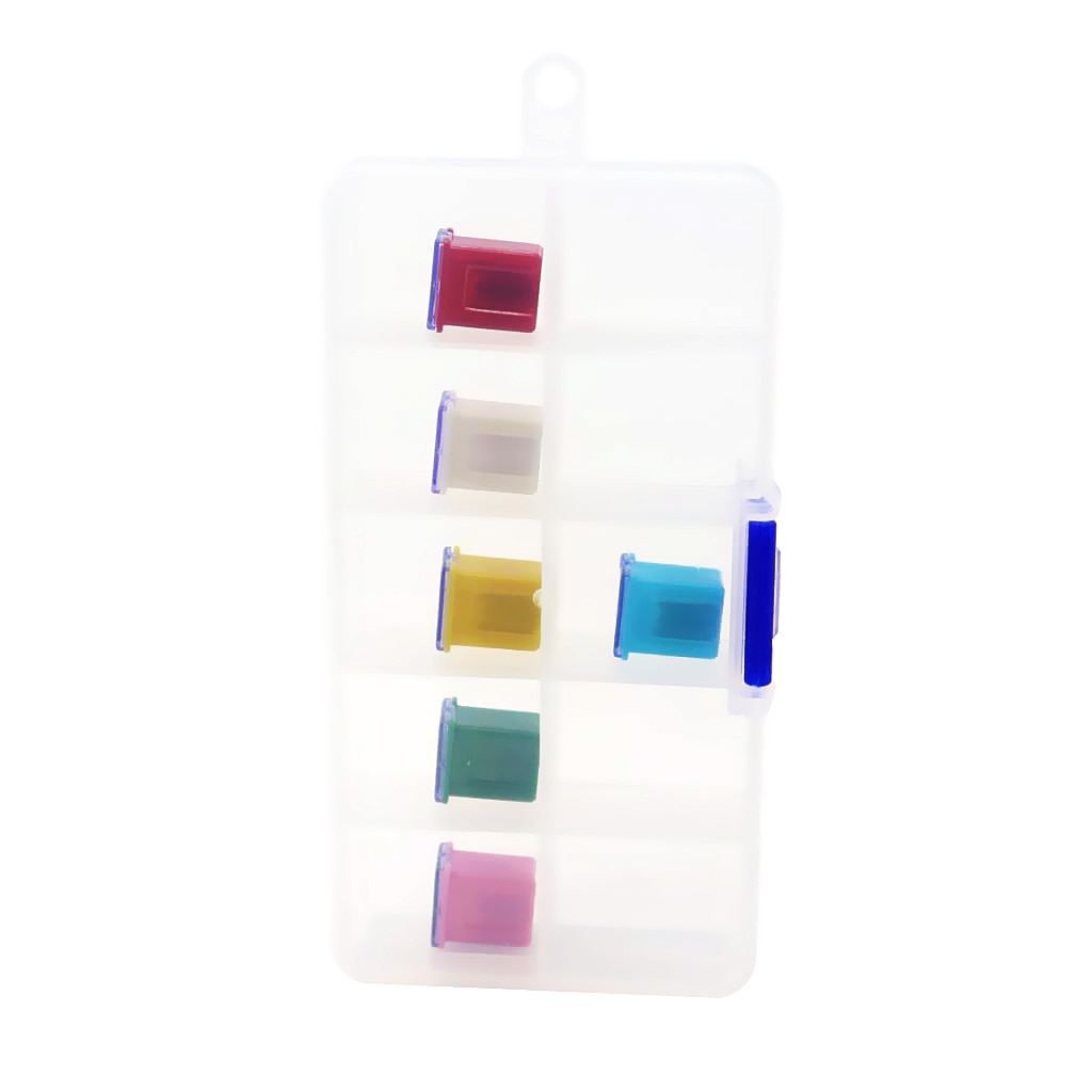 JCASE-fusible de empuje hembra en forma de caja, 20A, 25A, 30A, 40A, 50A, 60A, F2825-Z, 6 unidades