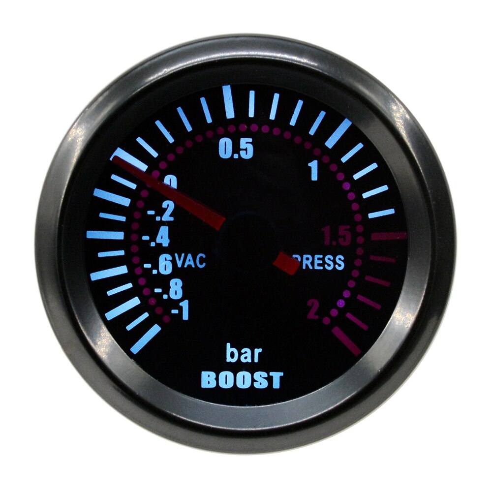 Dragong 52mm Auto Car Boost Trubin Vacuum Water Temp Oil Temperature Oil Pressure Volt Gauge Tachometer RPM Meter: Boost gauge Bar