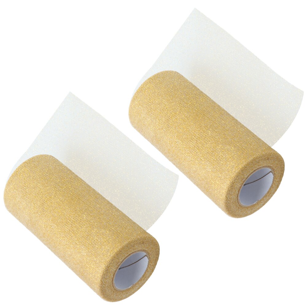 2 rollen wikkelaccessoire tule voor doe-het-zelf knutselen decoratieve tule rol tule linten spoel voor knutselen