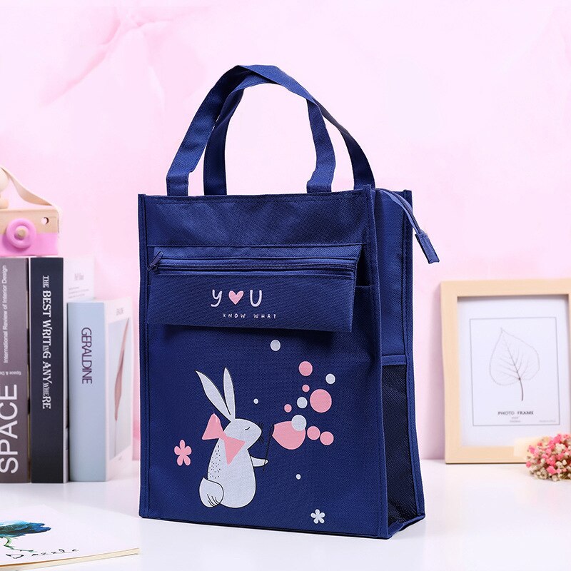 T0006 Koreaanse Stijl Bu Xi Dai Studenten Draagtas Kinderen Leuke Natuurlijke Detox Dus U Dai Make Gemist lessen Tas Van Grote Tuit: Deep Blue Rabbit Grumble