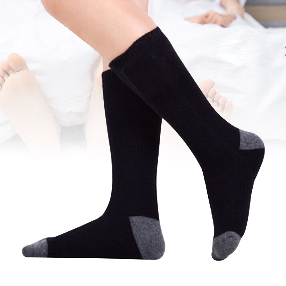 Men Women Foot Warmer Adjustable Temperature Universal Dry Battery Electric Safe Cold Resistant Heated Socks Winter Durable