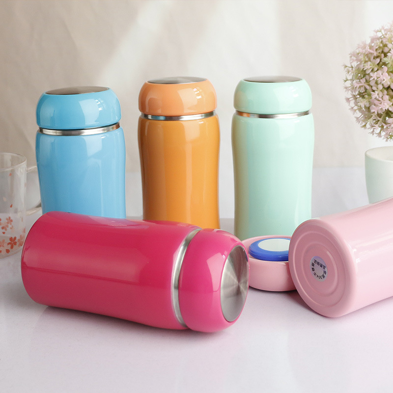 250ml/350ml kolorowe kubki termiczne dla dzieci ze stali nierdzewnej, termosy próżniowe, termosy damskie ze stali nierdzewnej, izolowane kubki termiczne