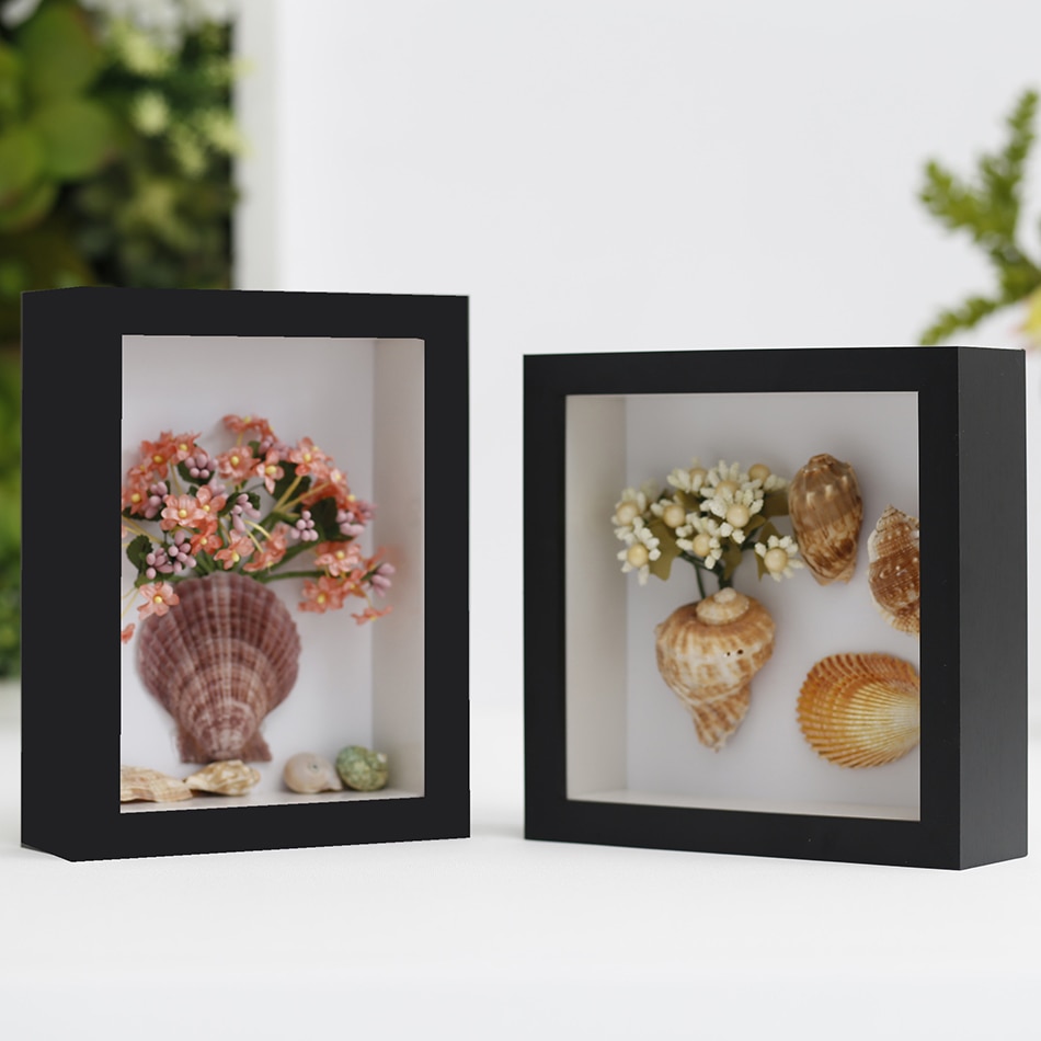 Houten Shadow Box Diepte 5Cm Voor Bloemen, Handgemaakte Kunst Ambachten, Plant,Seashell Dispaly, frame Box Voor Memorabilia/Favoriete Display