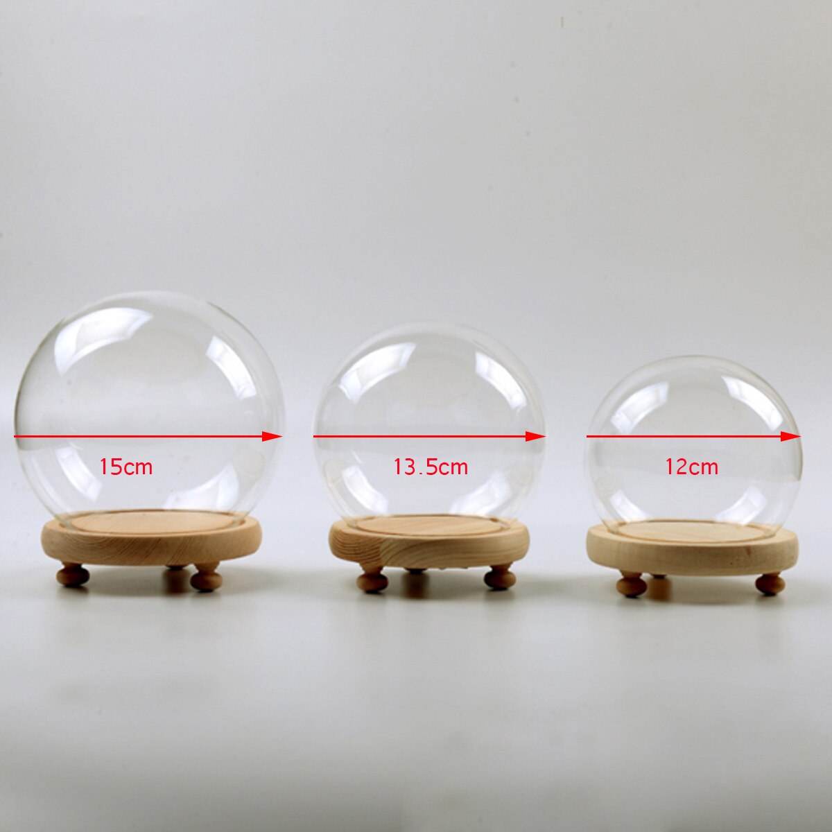 Glass Globe Display Dome Cover Cloche Bell Jar Immortal Flower Rose Preservation Vase Wooden Base Wedding Home Decoration