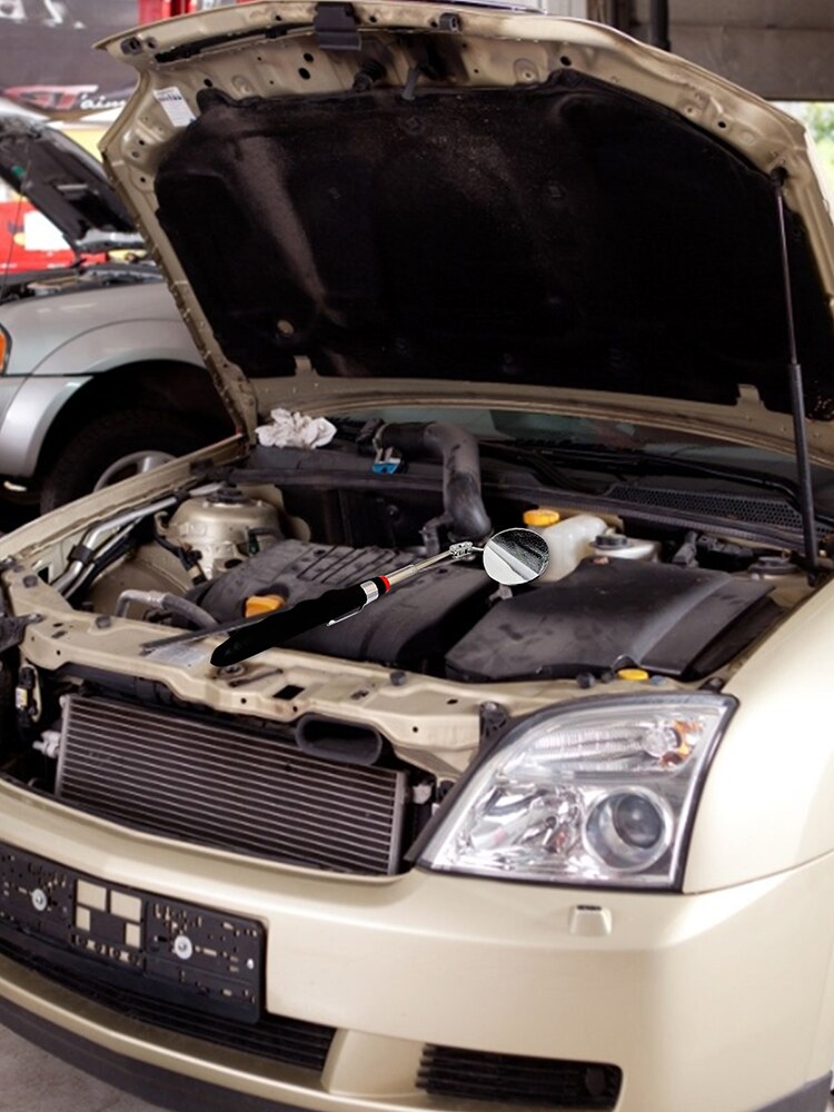 LED Telescoping Inspection Mirror Magnet Round Mirror Square Mirror Inspection Tool For Check The Condition Of The Custody