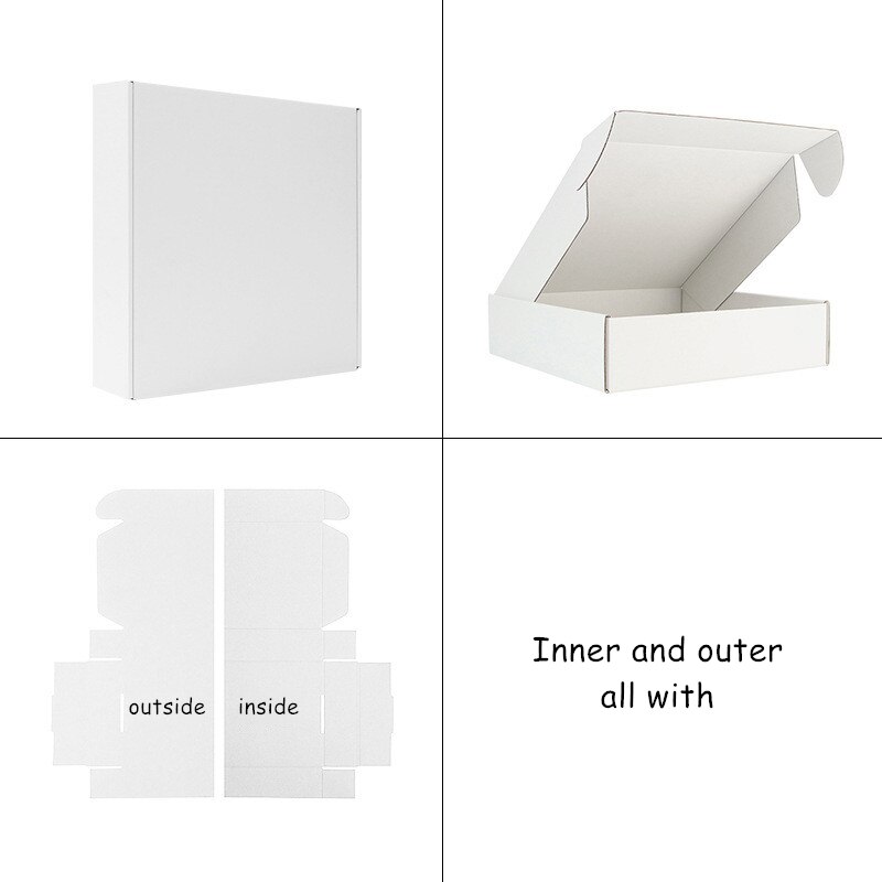 10pcs/lot White Corrugated Box Aircraft Carton Packing Box Postal Express Package Box for Business