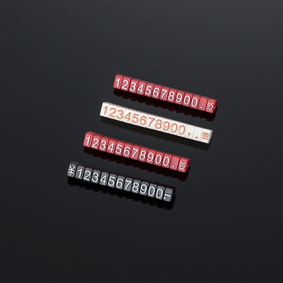 3*5mm justerbar pris kube tag til smykker pris display tæller stativ nummer brev dollar pris blok kit til detailbutik