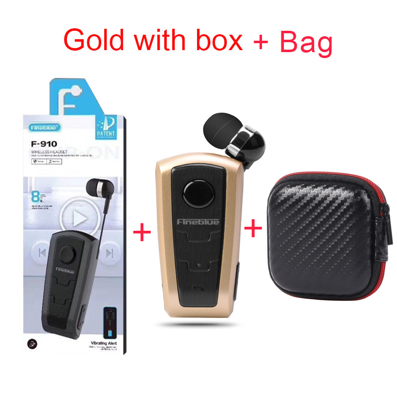 Fineblue  f910 trådlösa hörlurar för företag, hörlurar, samtal, påminner om sport, löpning, hörlurar med klipp, bluetooth  v5.1 -headset: Mynta